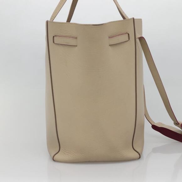 CELINE Cabas Phantom Tote Bag Leather Beige Gold - Picture 4 of 12